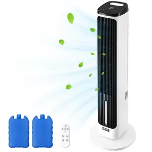 VEVOR Tower Fan,  , 23.3ft/s Velocity Quiet Floor Fan, 70° Oscillating Cooler Fans for Indoors with 9 Speeds, 4 Modes, 24H Timer, Portable Standing Bladeless Fan with Remote Control for Bedroom, Office, Home