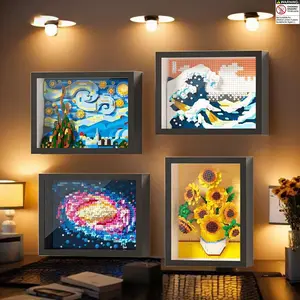 800pcs Galaxy Frame Building Blocks World Famous Paintings Series Abs Material Toy Set Creative Christmas Gift for Kids over 6 Years