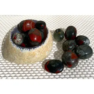 Wholesale Lot 2 Lbs Natural Blood Stone Tumble Healing Energy Nice Quality