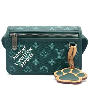 Pre-owned Louis Vuitton Leather Mini Bags Monogram Heritage Bosphore Wearable Wallet Green