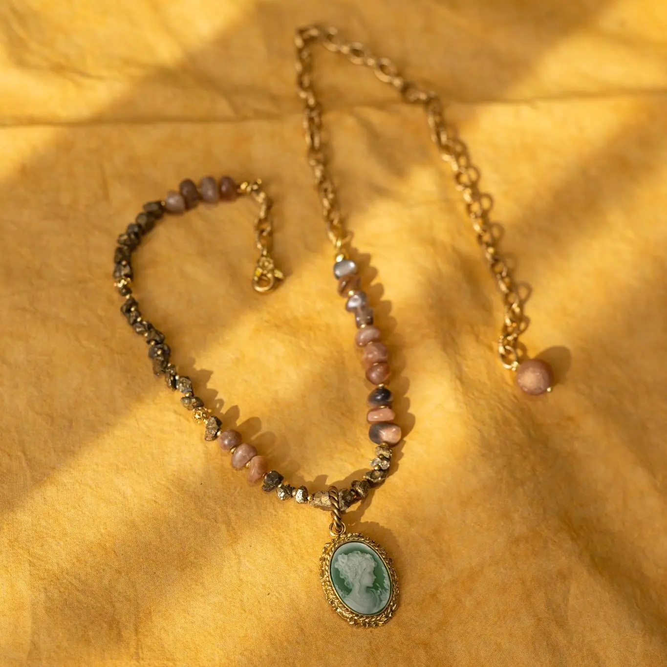 Aurelia Agate Cameo Pendant