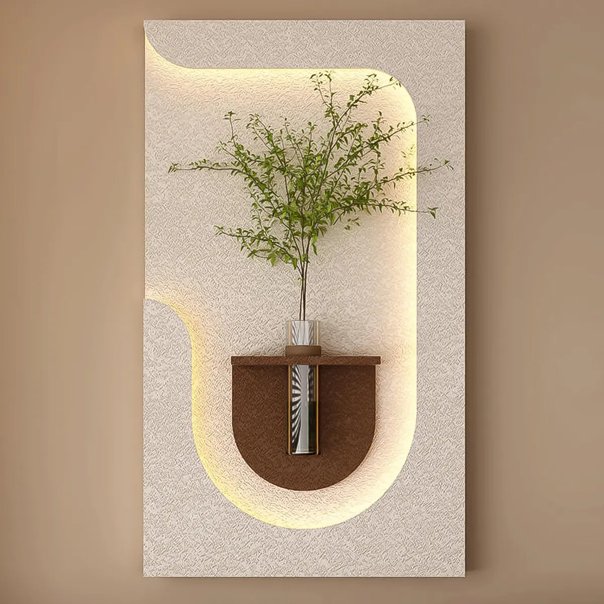Modern Wall Art with Remote-Controlled LED Lighting