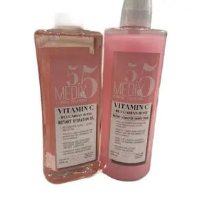 5 MEDIX 5 CLINICAL SOLUTIONS VITAMIN C + BULGARIAN ROSE INSTANT HYDRATION BODY OIL AND SHOWER CREAM SET