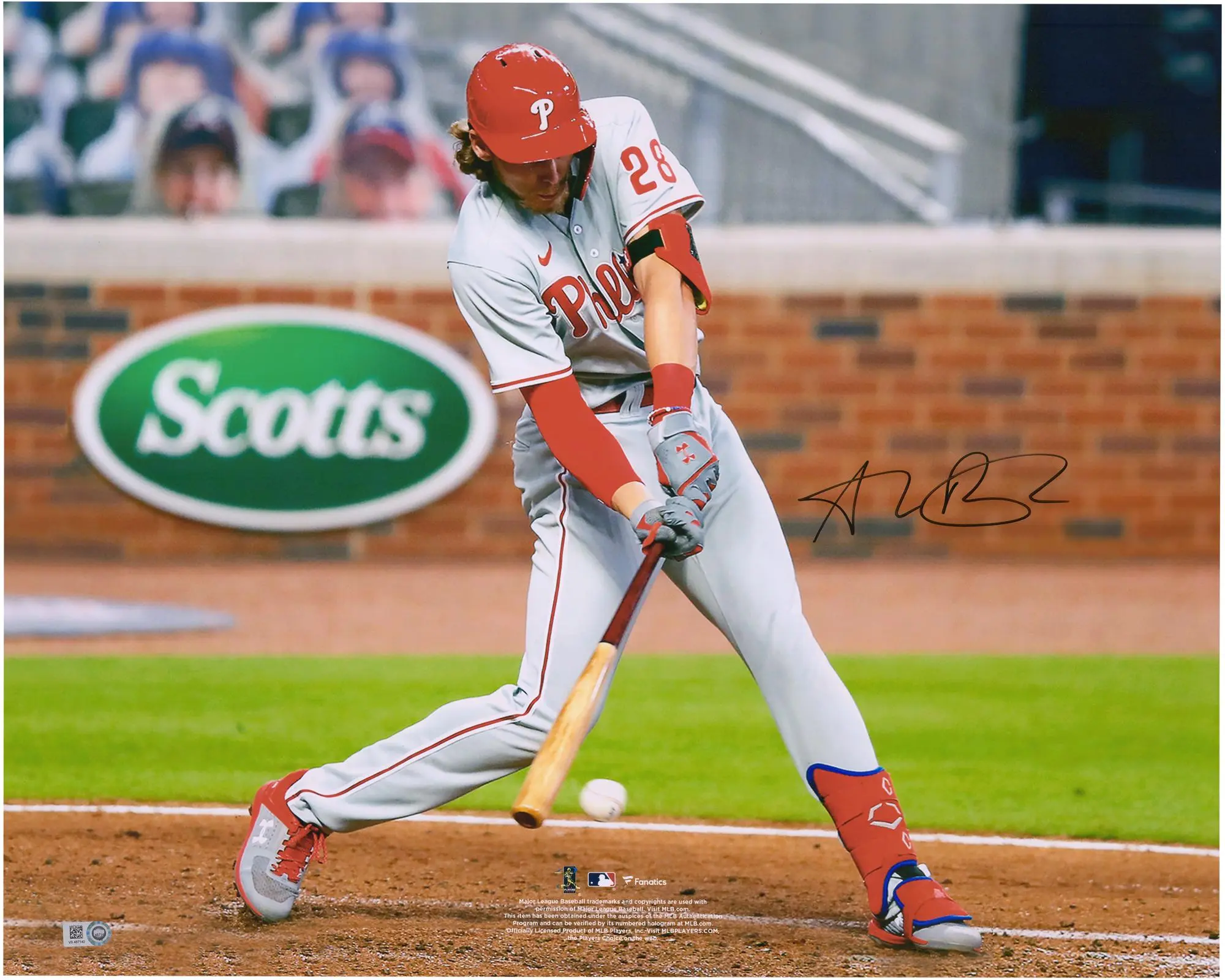 Alec Bohm Philadelphia Phillies Autographed 16" x 20" Hitting Photograph - Fanatics Authentic Certified