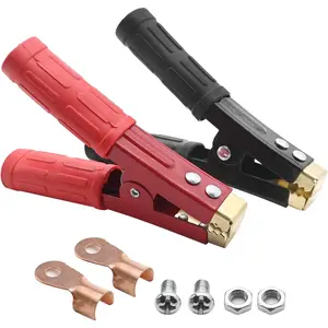 2 count  Jumper  Clamps Heavy Duty   Clamps Pure Copper  Clamps or Jump Starter Cables 100A/800A/1500A Black+Red