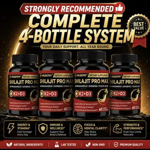 HIILEATHY | Shilajit Pro-Max 【Combo Pack 】— Himalayan Shilajit with Fulvic Acid & 84+ Trace Minerals, Panax Ginseng, Ashwagandha & Vitamin K2+D3 — Best Value Combo | Save More, Supplement Longer — USA Made