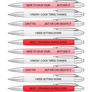 10 count  Ballpoint Pens Funny RN Gifts for  Cute Gifts Black Ink Writing Pens for  Assistants Students Workers Office