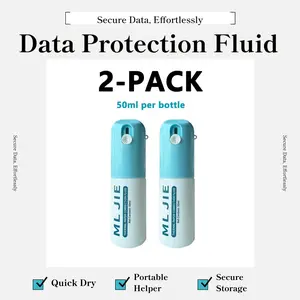 ML JIE Liquid Paper Correction Fluid 2-Pack 50ml per Bottle Thermal Data Protection Anti-Leakage Security Stamp for Personal Info Blackout Quick Dry Portable Helper