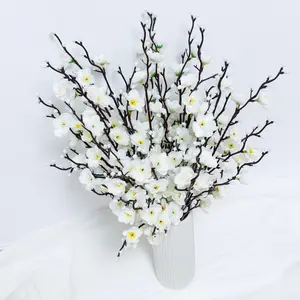Artificial Plum Blossom Flowers – Realistic Faux Flowers, No Water Needed, Perfect for Home Decor