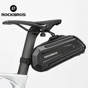 ROCKBROS Bike,Bicycle Saddle Bag Under Seat 3D Hard Shell Bike Seat Bag with Silver Reflective Strip Bike Bag for Mountain Road Bikes