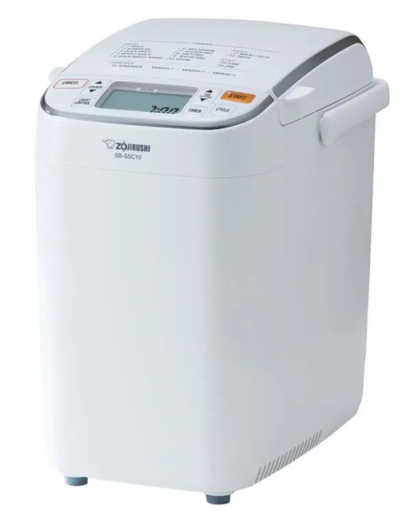 Zojirushi BBSSC10 Home Bakery Maestro Breadmaker - White, Auto Bake, Programmable, LCD Display