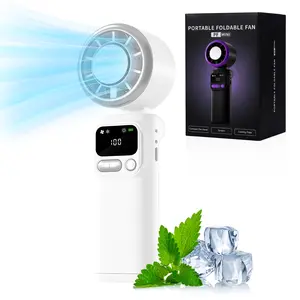 VOFOX Portable fan Handheld High Speed Fan | 199 Speed Settings, Strong Airflow, Foldable Portable Design, USB Rechargeable, Perfect for Travel, Camping, Beach, Commute & Hot Weather outdoorfun