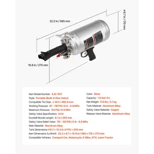 VEVOR Portable Tire Bead Seater, 1.6 Gal/ 6 L Air Bead Blaster, Handheld Tire Inflator Tool, 87-116 PSI Operating Pressure, Trigger Seating Inflator for Car, Compact SUV, Light Truck, E-Bike, RV, ATV