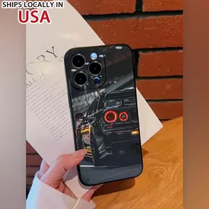 Case for iPhone 16 Pro Max 15 Plus 14 13 12 11 XS XR Fashion Cool Morgan Sports Car Pattern Anti-Scratch Shockproof Soft Silicone Protective Cellphone Cover Gift For Girls and Women