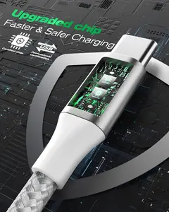 USB C to USB C Cable, 5-Pack [3/3/6/6/10FT] 60W USBC Fast Charging Cable Nylon Braided Type C Charger Cord for iPhone 17/16/iPad Pro/MacBook Air and More