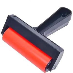 4-Inch Rubber Broller Roller Diamond Painting Accessories for Printing, Glue Application, Non-Slip Tape, Construction