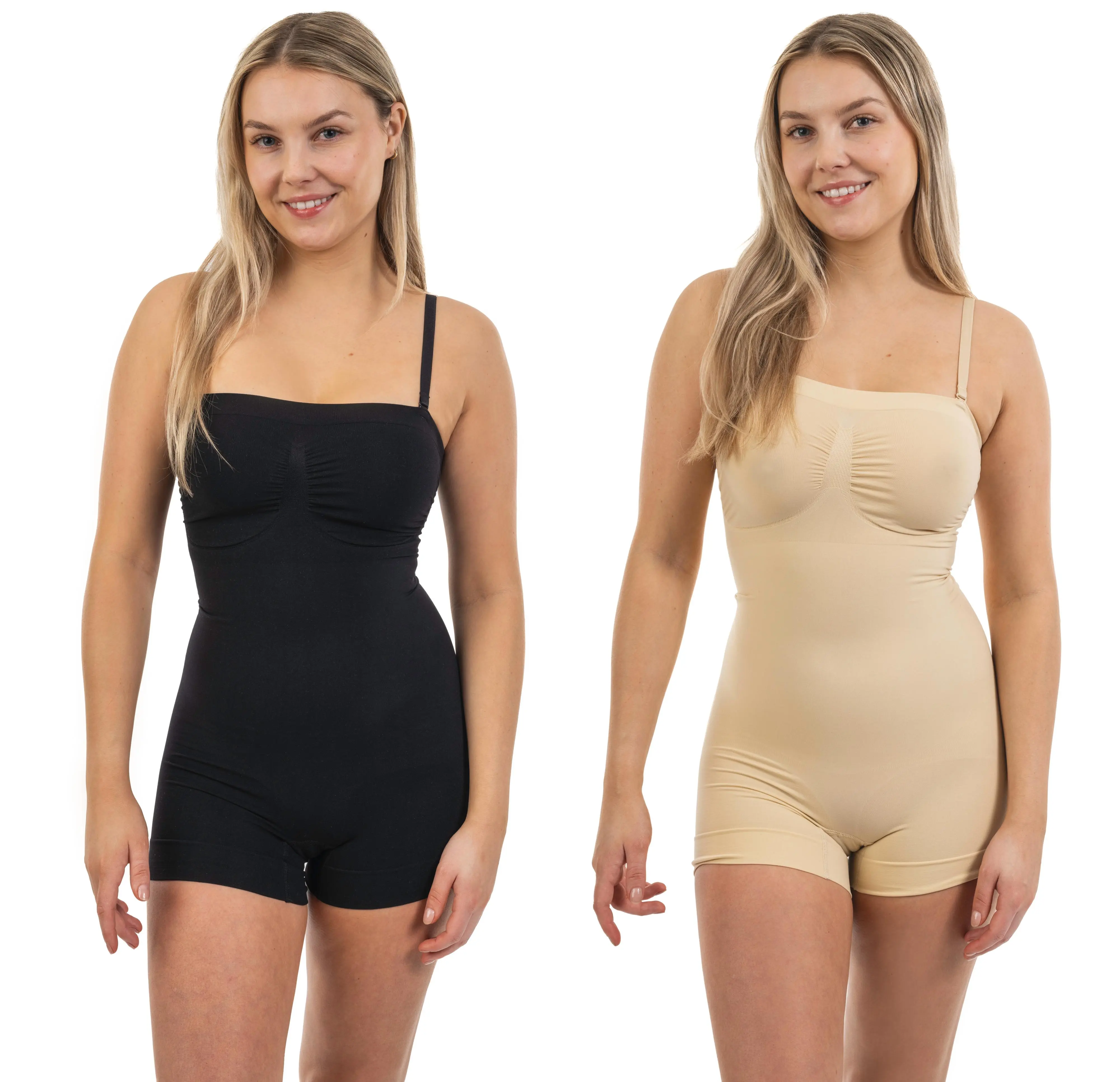 Body Beautiful Full Bodysuit Shaper with Boy Short 2 Pack