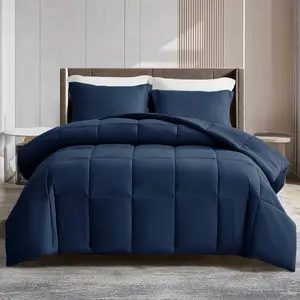 Trends&Chill Collection Quilted Comforter All Season Down Alternative Reversible Fluffy Ultra Soft Duvet with Comfortable Design.