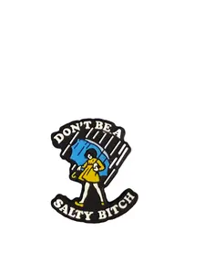 F/BW14- (1)PC 1.2" Don't be a S@lty B!*CH W/Girl/Umbrella in rain Focal Bead for DIY Keychains, Wristlets, Cup Charms, Car Charms ETC