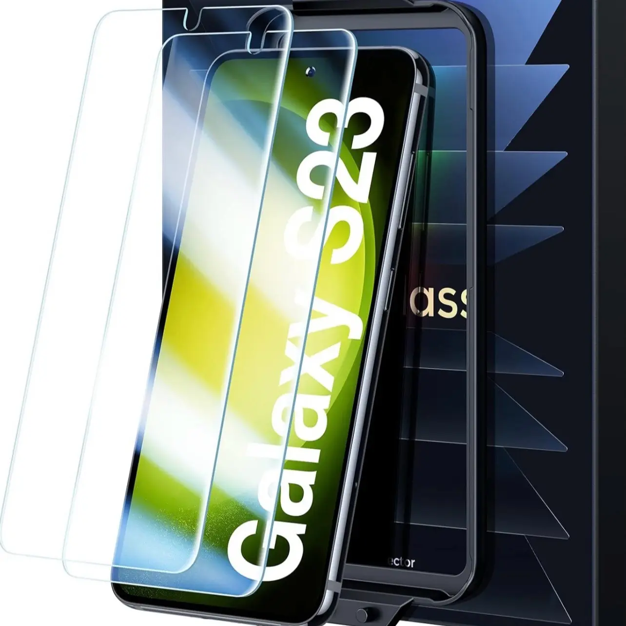 UltraGlass Only for Samsung Galaxy S23 Screen Protector [Military SGS Shatterproof] Fingerprint Compatible for Samsung Galaxy S23 Tempered Glass [UNBREAK TOP 9H Glass & Longest Durable] 2 Packs