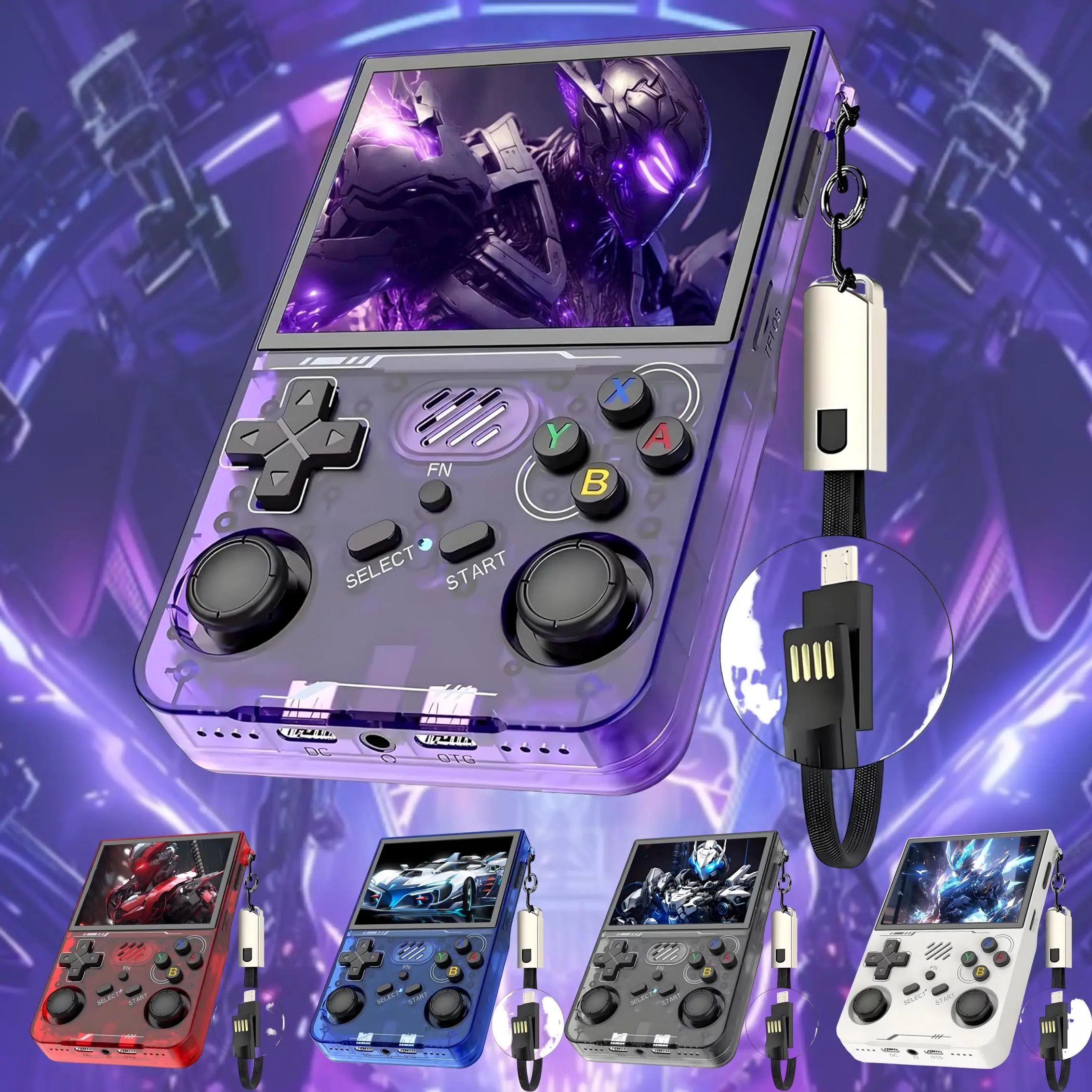New R36xx Handheld Retro Game Console, Home Gaming Machine, Digital Console, 15000+ Games, 3.5 Inch HD Screen, Portable Arcade Video Game