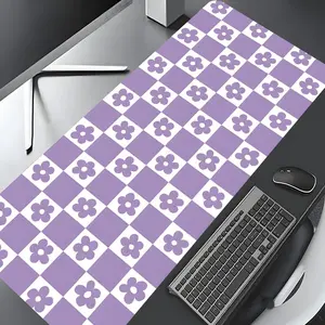 Floral Pattern Mouse Pad, Rectangle Gaming Mouse Pad, Non-slip Rubber Pad, Aesthetic Desktop Decoration Protective Pad for Home, Office, Laptop, Desktop Computer Games, Desk Accessories