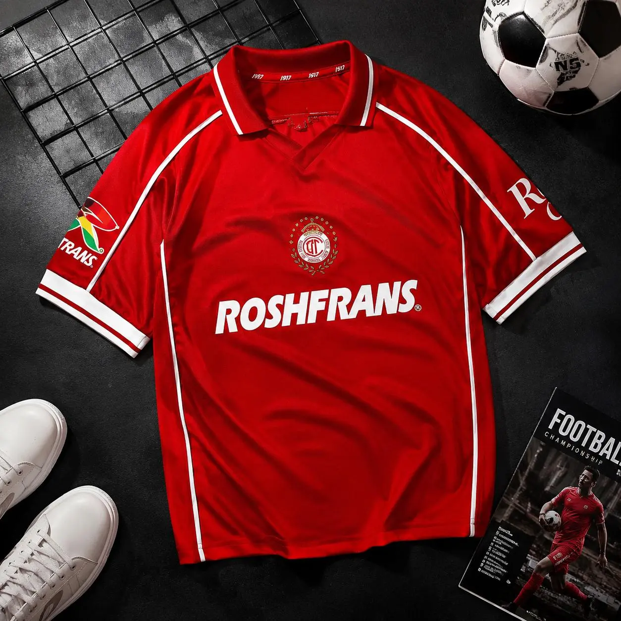Red Toluca Home Soccer Jersey 2026-27, Short Sleeve Football Shirt, Quick Dry Breathable Athletic Sports Top for Men, Liga MX Fan Jersey
