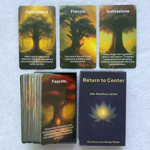 Italian Oracle Cards, 56 Forest Theme Oracle Cards, Self-Discovery and Medition, Card Games, 12*7cm, 14+, Tarot Cards