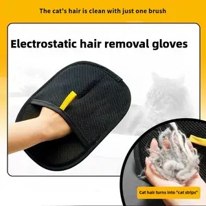 Pet hair remover Electrostatic gloves Two-way brush sticky hair ROLLER Cat hair dog hair glover Grooming Removal Cleaning Pet Double Sided Grooming Glove Reusable, Electrostatic Pet Hair Remover Gloves for Dog & Cat