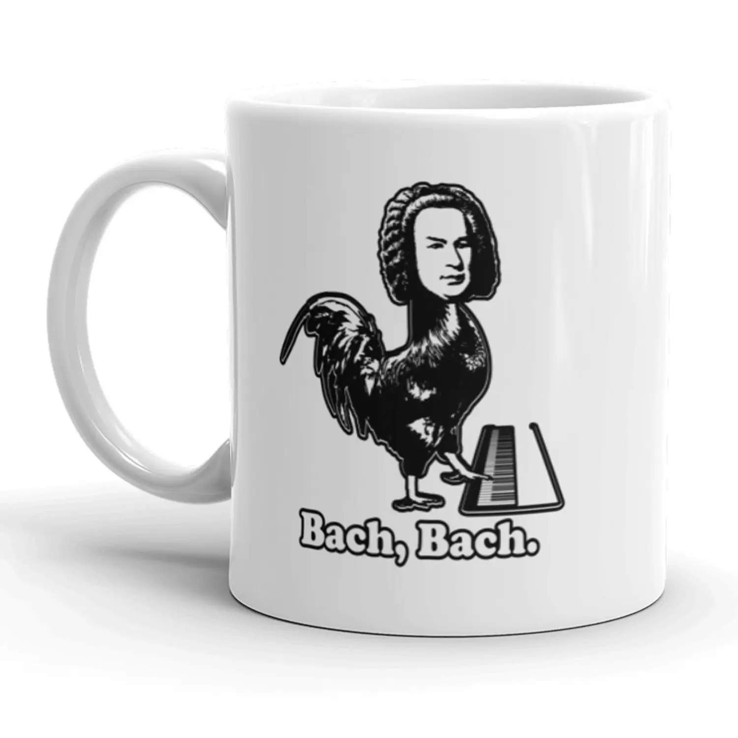 Bach Bach Coffee Mug Funny Classical Music Ceramic Cup - 11oz Funny Coffee Mugs Ceramic Printed Drinkware Cup