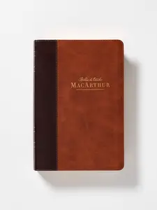 NBLA, Biblia de Estudio MacArthur, Leathersoft, Café, letra grande 11 puntos Comfort Print