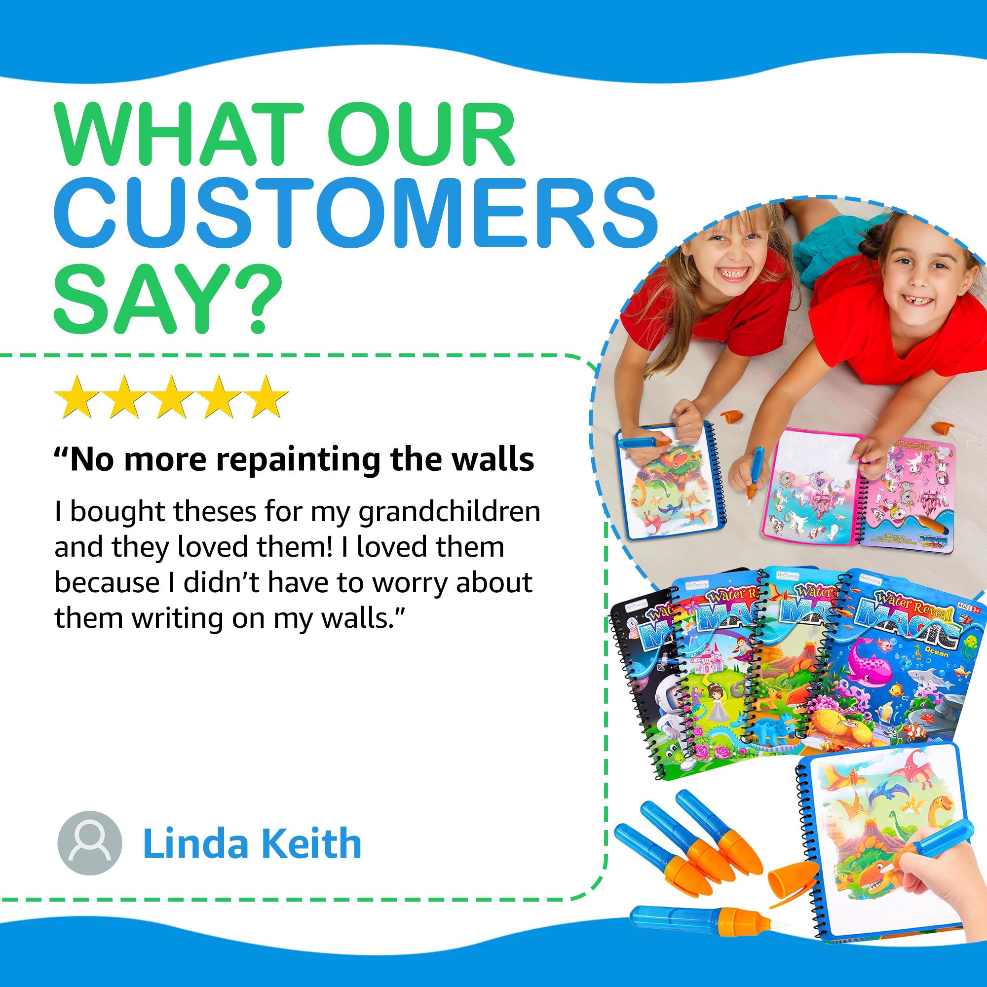 4 Pack Magic Water Coloring Books for Toddlers - Mess Free Water Art Books for Toddlers 4 Pack Magic Water Coloring Books for Toddlers - Mess Free Water Art Books for Toddlers