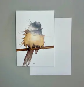 Original little bird notecard set | watercolor illustration | blank notecards | notecards with envelopes