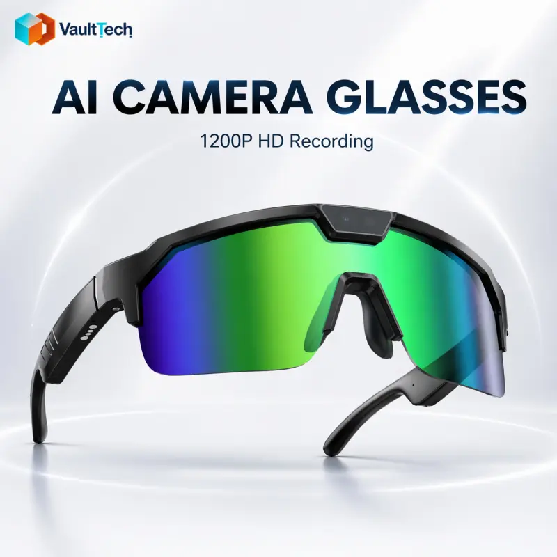 All-in-One AI Sports Glasses with Camera, Music, Calls, Translation and HD Outdoor Recording
