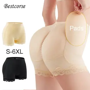 6XL Seamless Side Hips Padding Hip And Butt For Women Padded Panty Shorts With Foam Buttocks Hips And Butt Padding Enhancer Fake Ass Underwear Plus Size