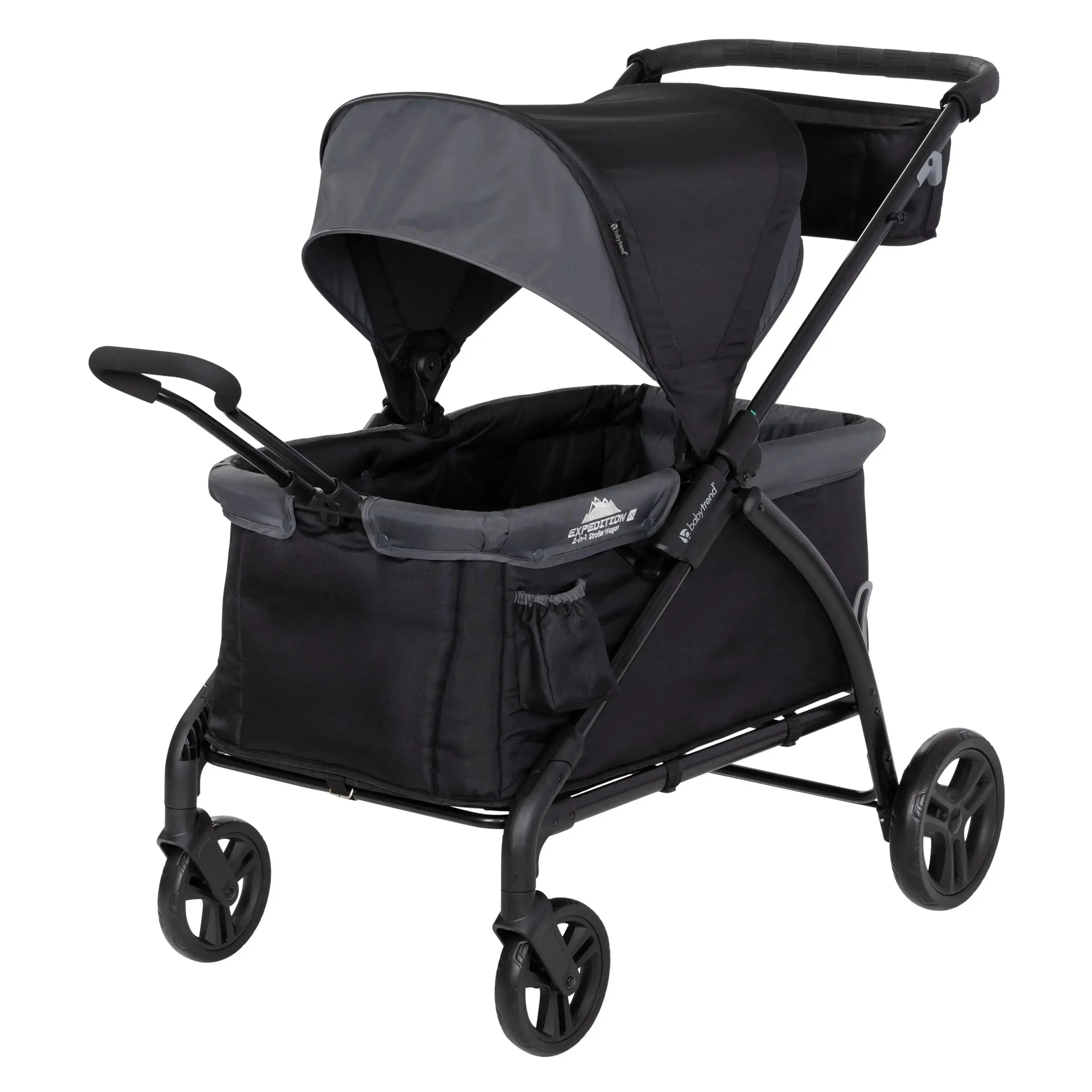 Baby Trend Expedition LTE 2-in-1 Compact Collapsible Stroller Wagon w/  Extra Large Ratcheting Canopy - TikTok Shop