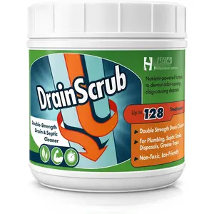 DrainScrub  Enzyme Drain Cleaner and Septic  Environmentally Friendly  Unclog and Deodorize Pipes (2 lbs)