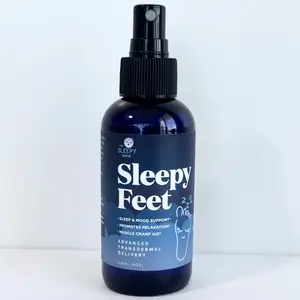Sleepy Feet Magnesium Spray with Calming Ashwagandha, Lavender, & Valerian Root for Ultimate Relaxation [Advanced Skin Absorption]