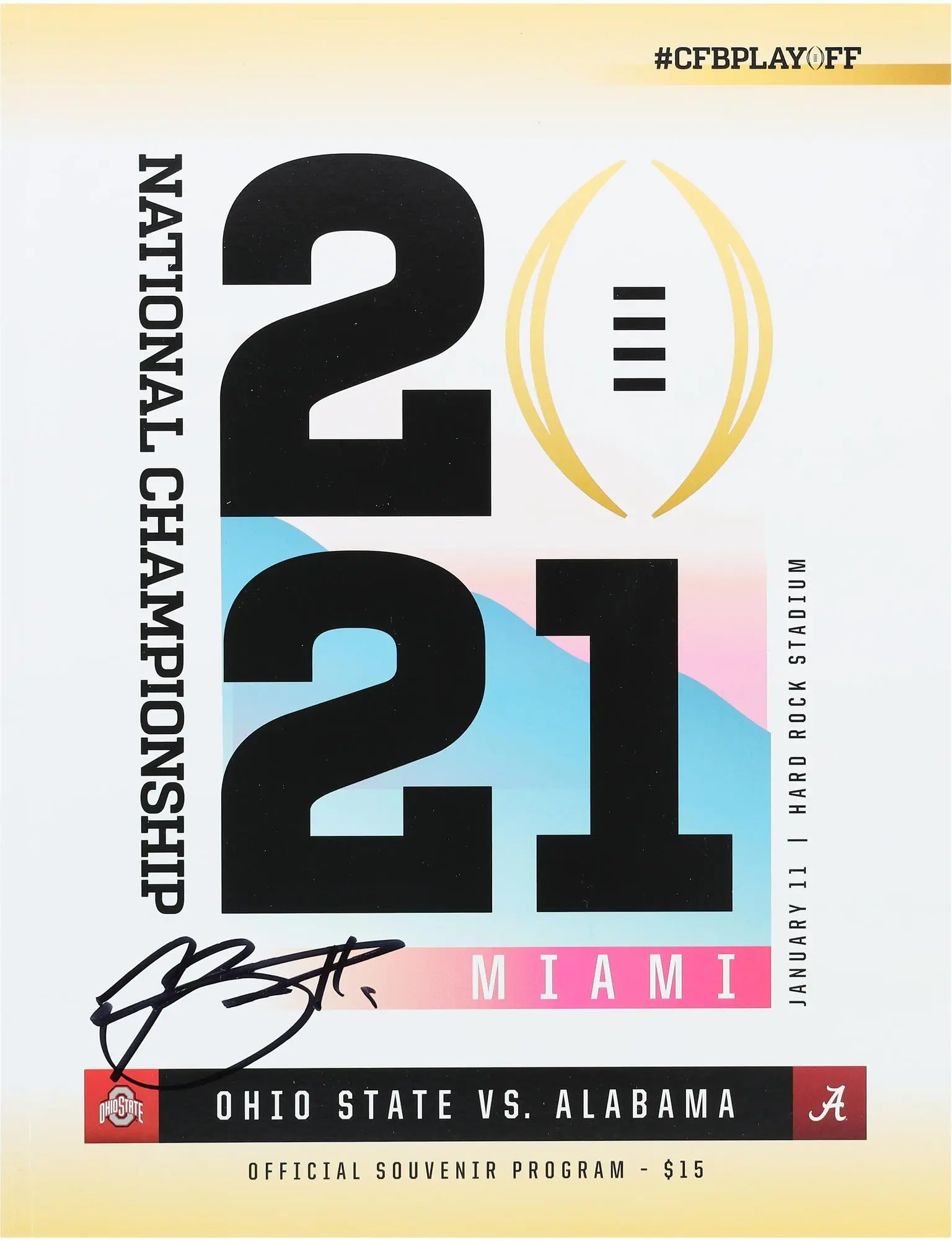 Bryce Young Alabama Crimson Tide Autographed 2021 National Championship Program - Fanatics Authentic Certified