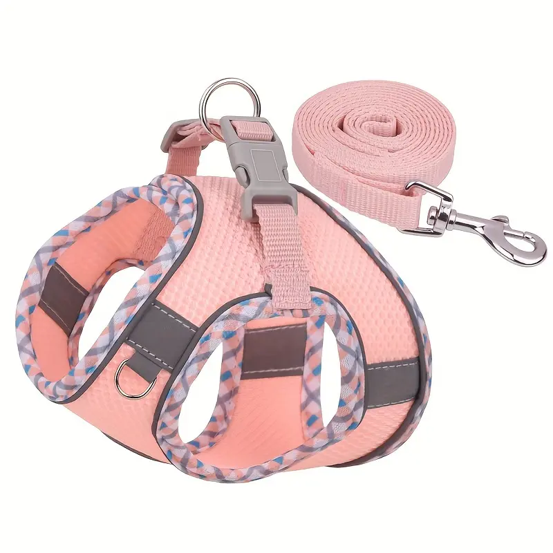 Breathable Pet Harness, No Pull Puppy Harness And Leash Set, Easy Walk Dog Harness For Walking