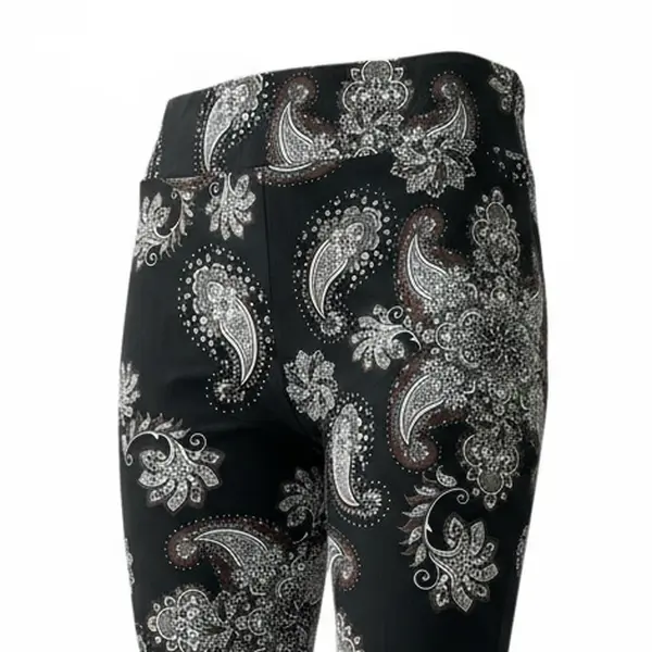 LuLaRoe Female Patterned Leggings - Paisley Print Athletic Fitted, Buttery Soft Brushed Synthetics (Polyester Spandex) with Ultra-Stretchy Elastic Waistband, Athleisure Leggings, Active Leggings