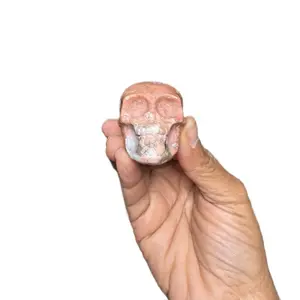 Pink Agate Cotton Candy Skull Unique Handcrafted Home Ornament for Emotional Healing & Spiritual Growth Crystal Decorations