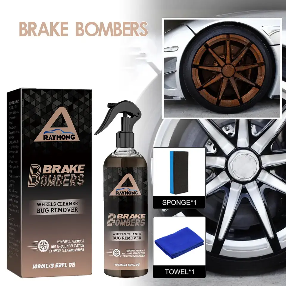 2023 New Stealth Garage Brake Bomber: Powerful Non-Acid Truck & Car Wheel Cleaner and Bug Remover, Perfect for Cleaning Wheels and Tires, Safe on Alloy, Chrome, and Painted Wheels.