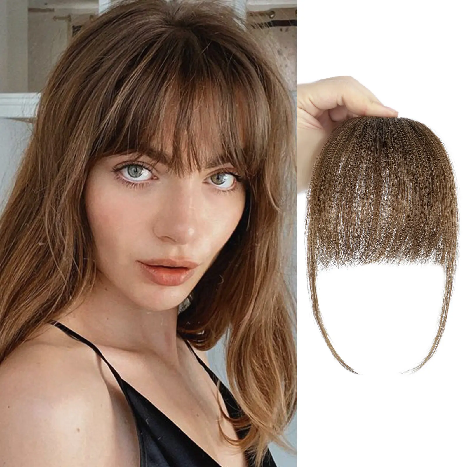The Viral "No Cut" Bangs Hack! Natural-Looking Clip-In Fringe Hair Extension Human Hair Extension