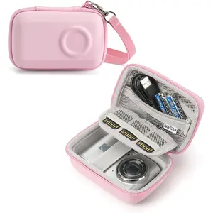 Camera Case for KODAK PIXPRO FZ45 FZ55 & CAMKORY 1080P - Compact Travel Bag with 3 SD Card Slots,Small Lightweight Pouch, Cute Gifts for Adults Kids
