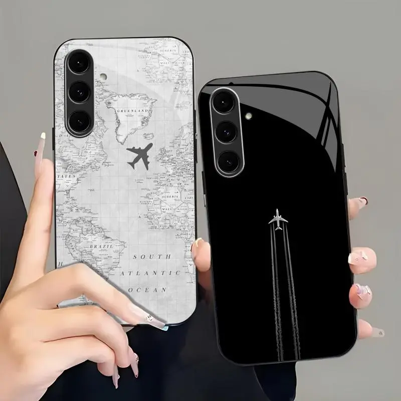 Suitable for [Galaxy S24 Fe] high-end phone case🤩，a wide variety of airplane designs are available, offering a sophisticated and minimalist aesthetic，drop-resistant and fingerprint-proof YM99