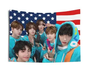 BND Members Group Photo American Flag, Boy Next Door Members American Tapestry, Boy Next Door Earth wind and fire