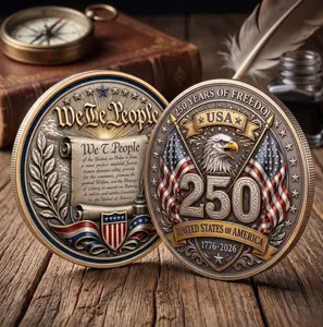 America 250th Anniversary Patriotic 2026 Coin, 1776–2026 Declaration of Independence Coin, 250 Years Of Freedom Coin, Patriotic Gift