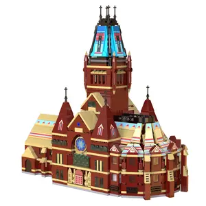 CaDA Harvard University Memorial Hall Brick Set - Officially Licensed Gothic Architecture Model for Enthusiasts & Alumni
