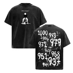 Retro Vintage Limited Haise Sasaki Kaneki Ken Tokyo Ghoul Anime Double Printed Washed Tee Unisex Oversize Anime Manga Acid Washed Lightweight Cotton T-Shirt Gift For Anime Fan Lover